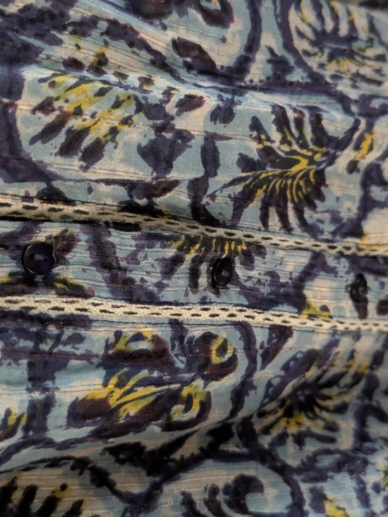 Maison Hotel Vintage Blue Cotton Roberta Dress Medium - Picture 5 of 10